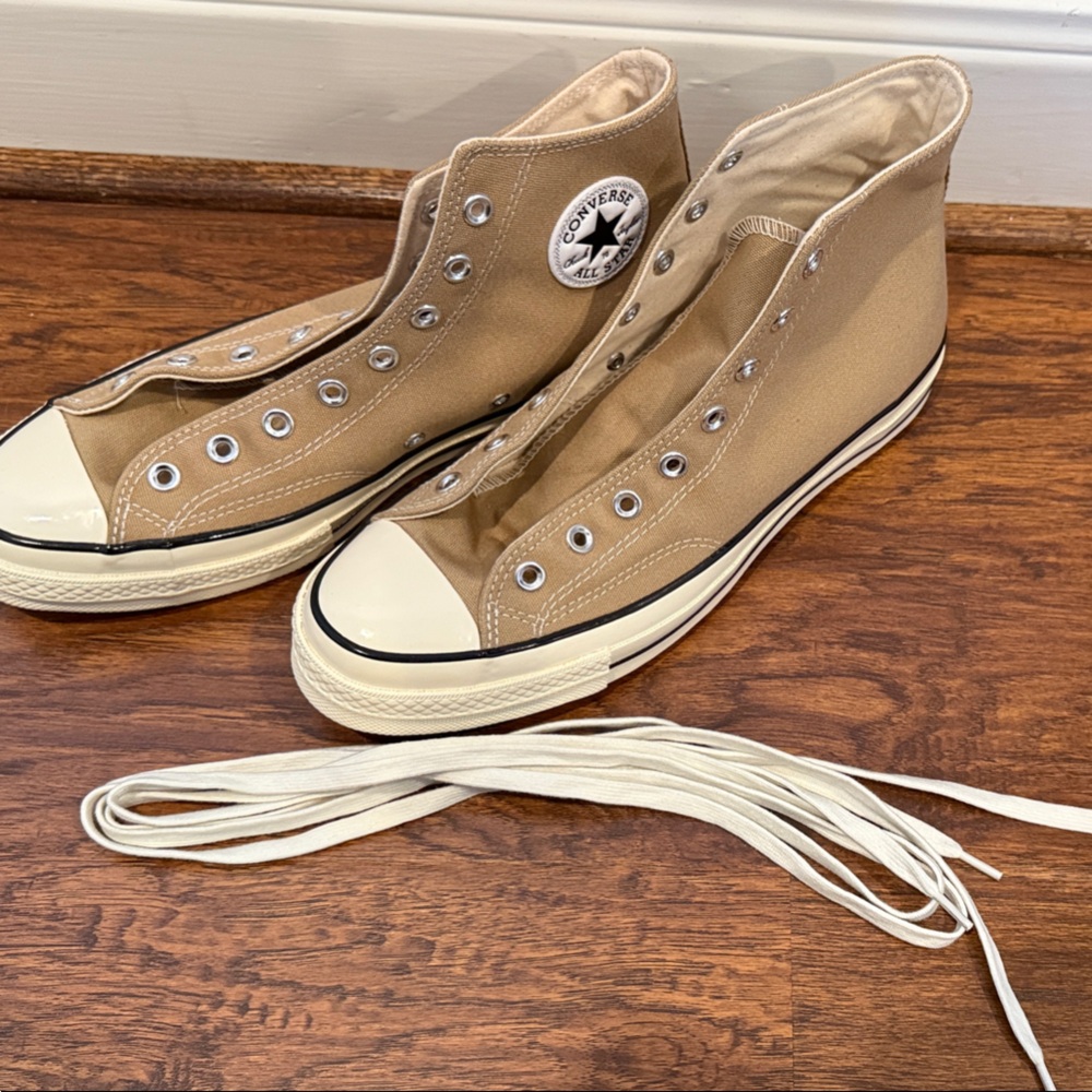 New Converse All Star High-Tops in Brown and White, Purchased at Nordstroms